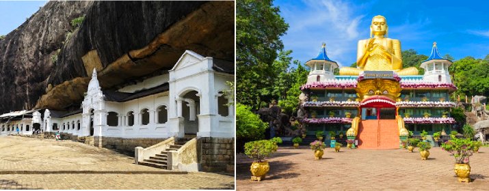 Dambulla Royal Cave Temple and Golden Temple