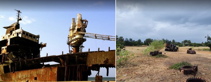Wrecks of 'Fara 3' Jordan Ship