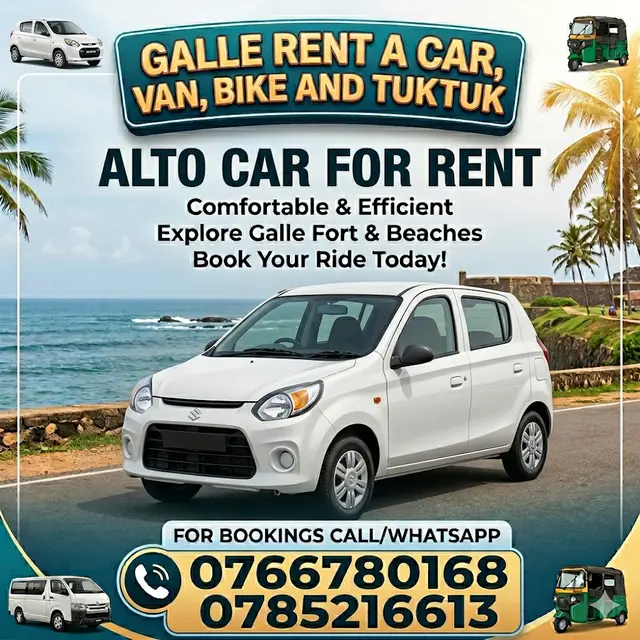 GALLE RENT A CAR,VAN,BIKE AND TUKTUK